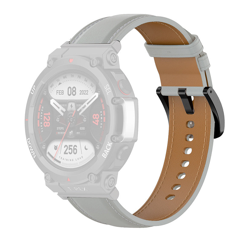 For Huami Amazfit T-Rex 2 Genuine Leather Replacement Watch Strap Adjustable Wrist Band with Tool For Huami Amazfit T-Rex 2 Genuine Leather Replacement Watch Strap Adjustable Wrist Band with Tool